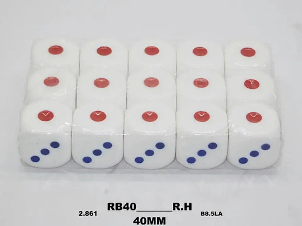 Dados Blancos  X15 Und 40mm Panela Juego De Mesa 2
