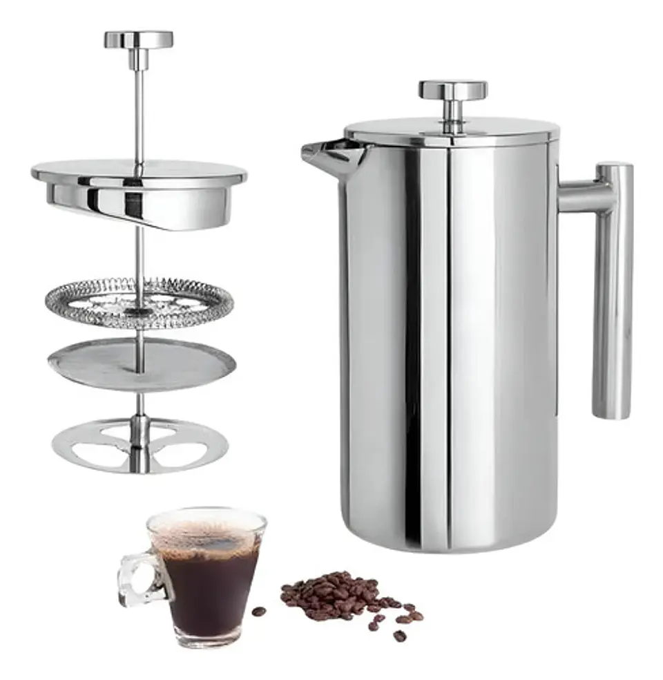Cafetera Prensa Francesa En Acero Inoxidable 350ml 1