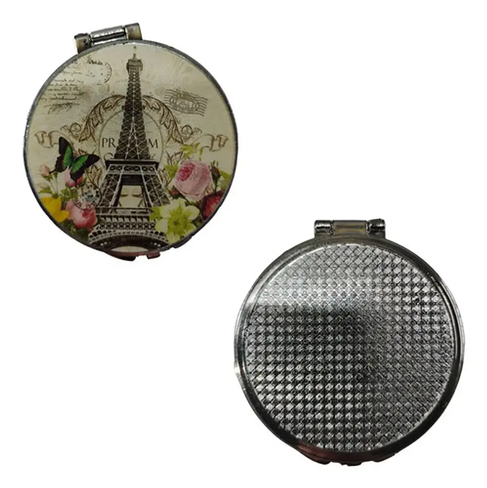 Espejo Cuadrado Redondo Corazón 3und Torre De París Bolsillo 5