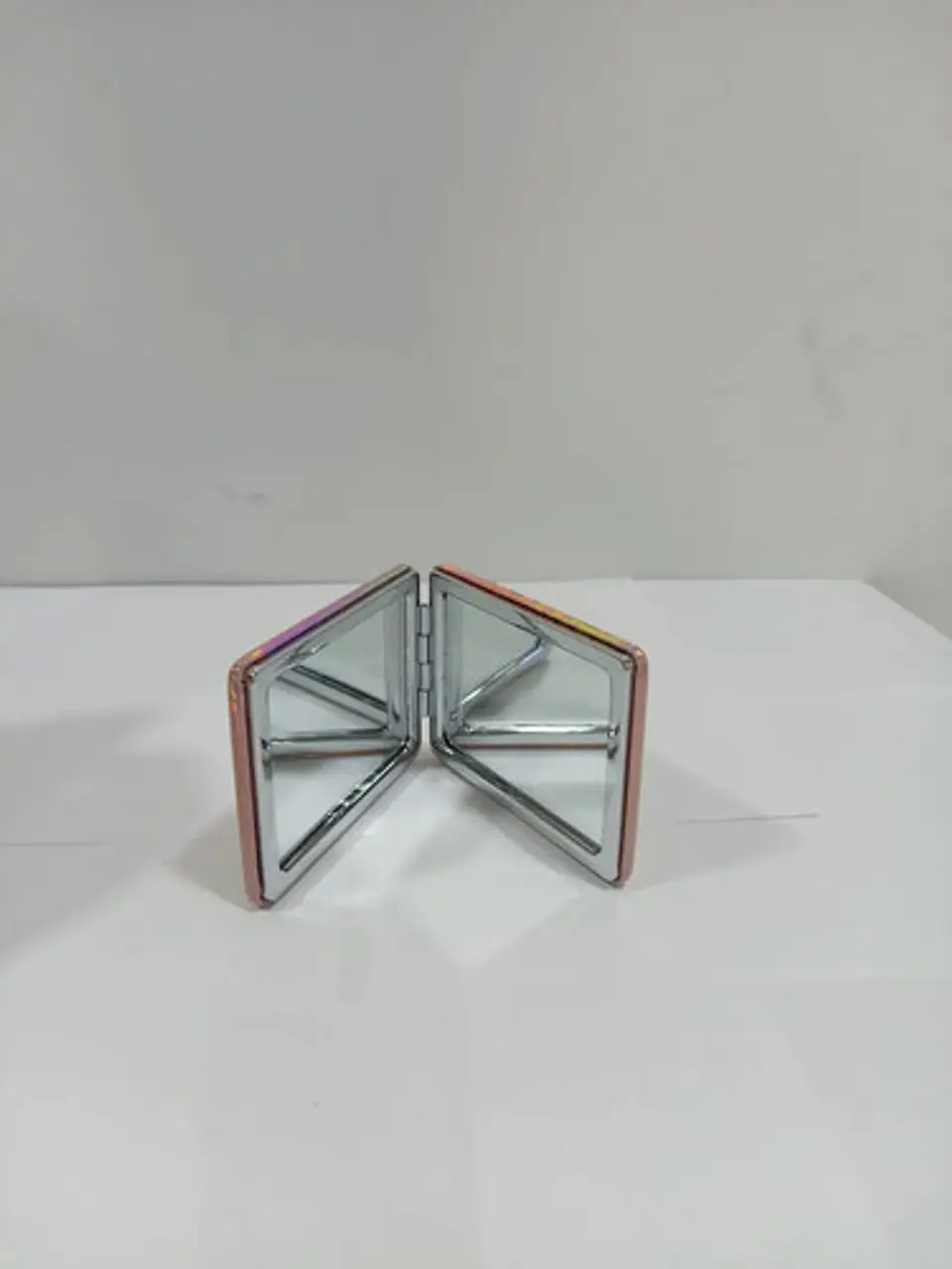 Espejo Rectangular Tornasol Con Aumento Portátil De Bolsillo 7