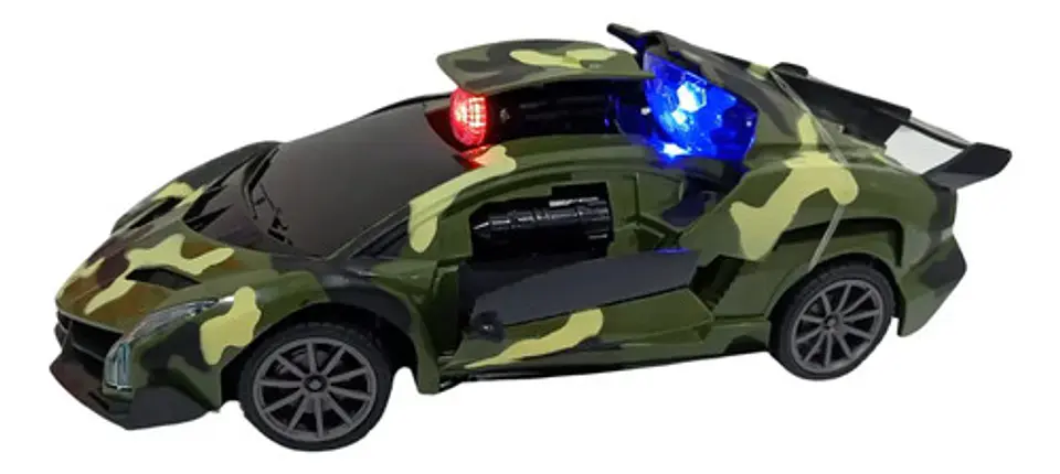 Carro Control Luces Abre Y Cierra Puertas Militar Camuflado  6