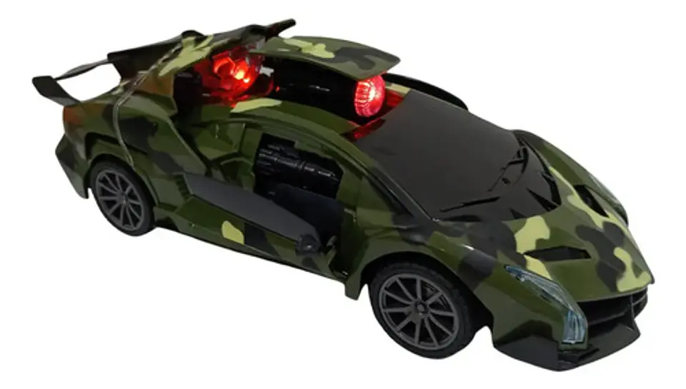 Carro Control Luces Abre Y Cierra Puertas Militar Camuflado  7