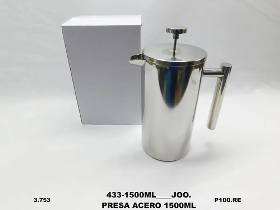 Cafetera Prensa Francesa En Acero Inoxidable 1500ml 2