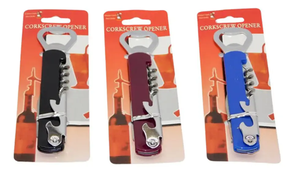 Sacacorchos Botella Vino Descorchador Abrelatas 3