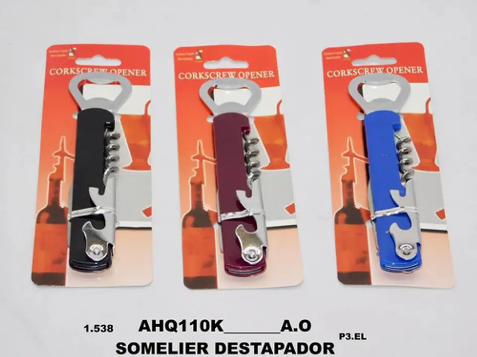 Sacacorchos Botella Vino Descorchador Abrelatas 4