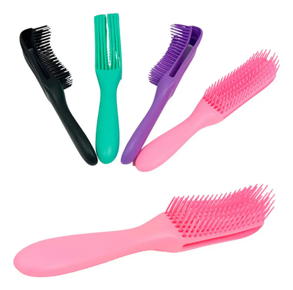 Cepillo En Goma Cabello Delgado Desenreda Suave Viajero 1