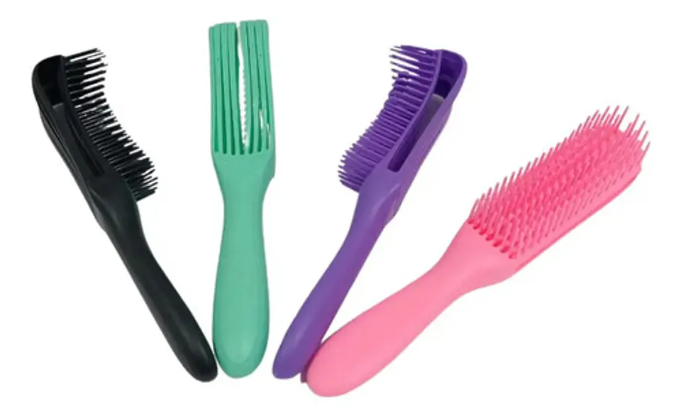 Cepillo En Goma Cabello Delgado Desenreda Suave Viajero 3