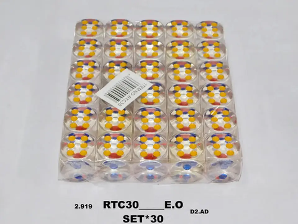 Dados Transparentes  X30 Und Panela Juego De Mesa 2