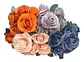 Matas Rosas Colores Vivos Flores Artificiales 42cm  - Miniatura 2