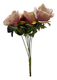 Matas Rosas Colores Vivos Flores Artificiales 42cm  - Miniatura 4