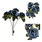 Matas Rosas Colores Vivos Flores Artificiales 42cm  - Miniatura 9