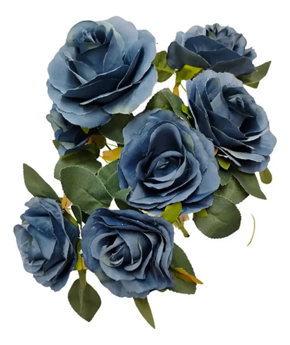 Matas Rosas Colores Vivos Flores Artificiales 42cm  11