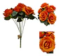 Matas Rosas Colores Vivos Flores Artificiales 42cm  - Miniatura 13