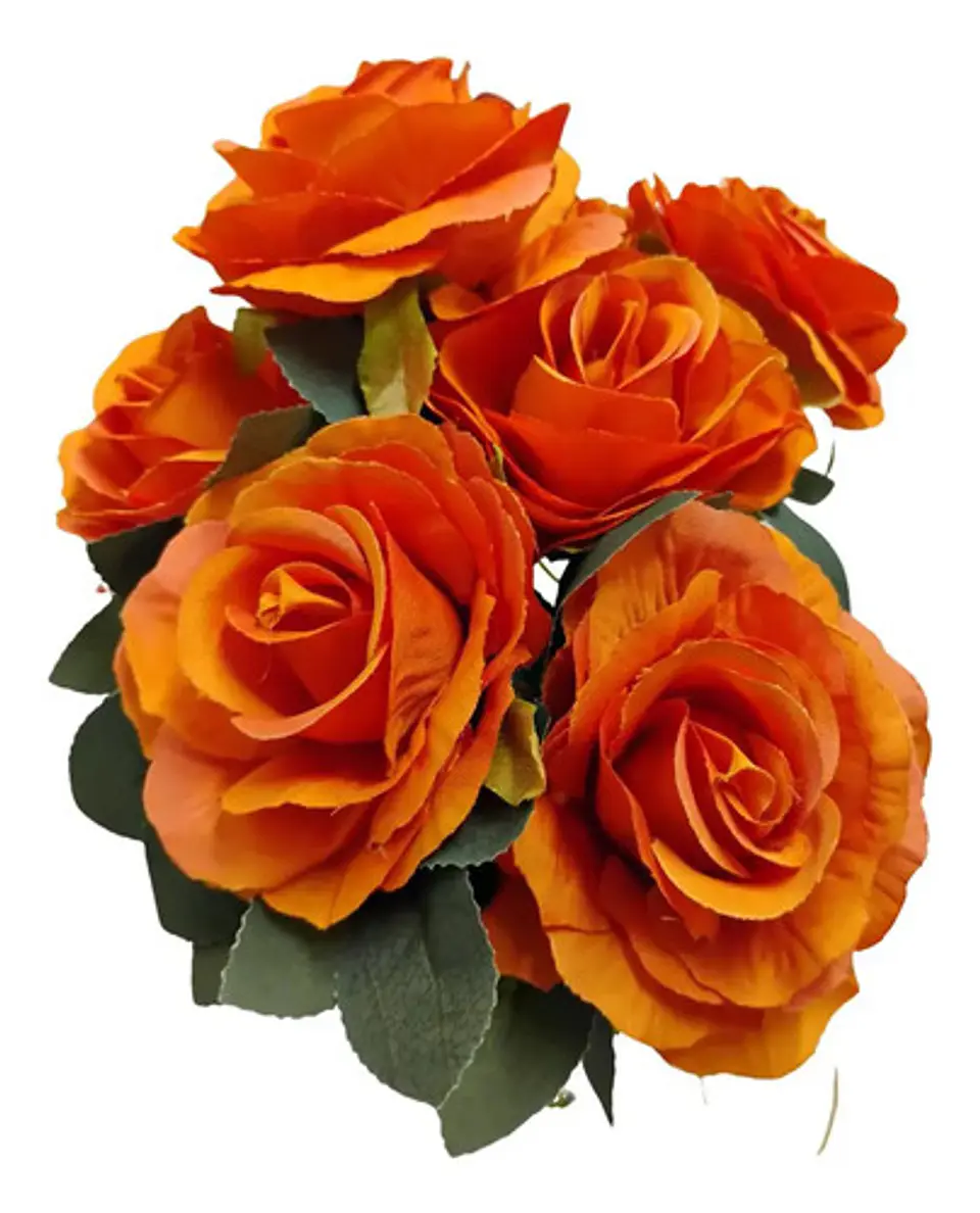 Matas Rosas Colores Vivos Flores Artificiales 42cm  15