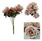 Matas Rosas Colores Vivos Flores Artificiales 42cm  - Miniatura 17