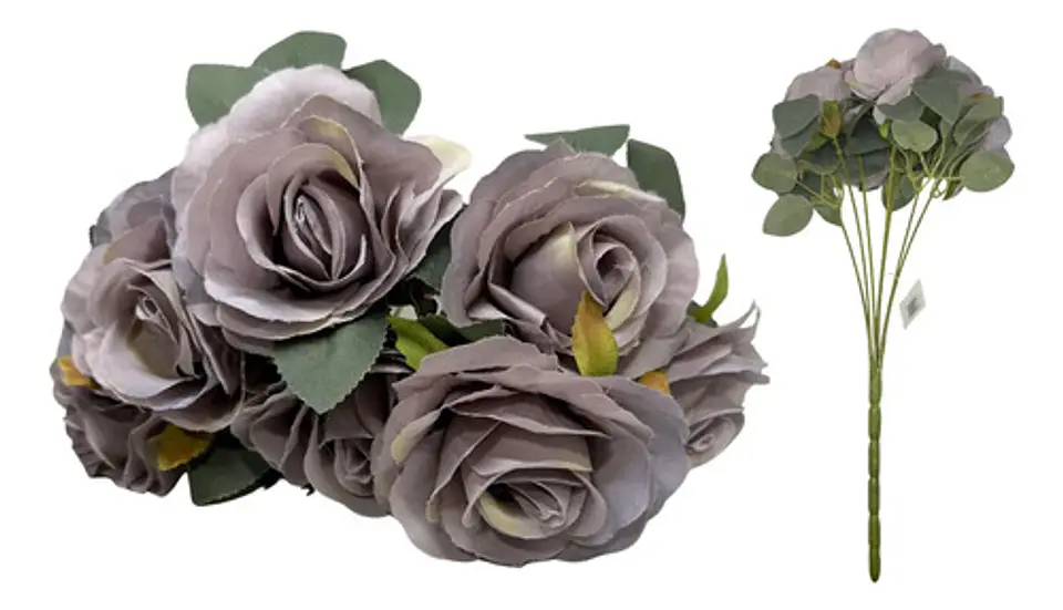 Matas Rosas Colores Vivos Flores Artificiales 42cm  21