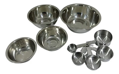 Cucharas Medidoras + Platos Bowl Mezclar Utensilios Cocina