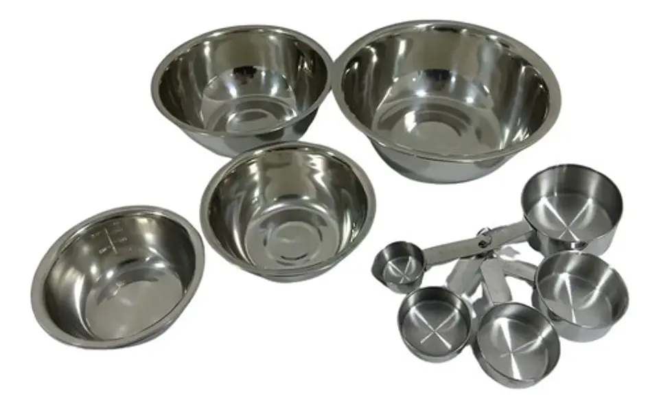 Cucharas Medidoras + Platos Bowl Mezclar Utensilios Cocina 1