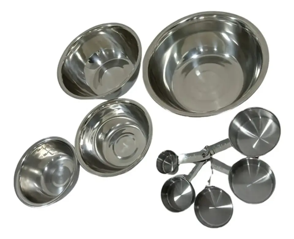 Cucharas Medidoras + Platos Bowl Mezclar Utensilios Cocina 2