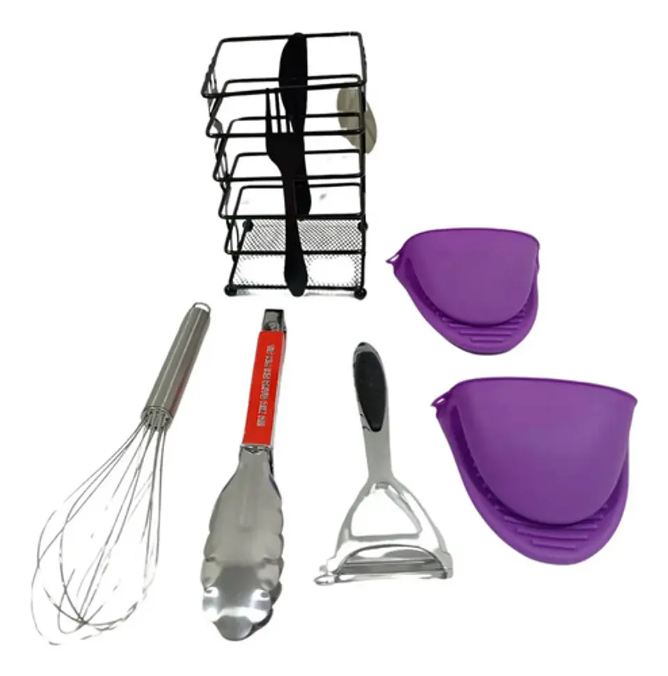 Utensilios Cocina Pinzas Pela Mesclador Soporte Cubiertos 1