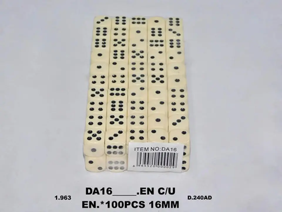 Juego De Dados X100 Und 16mm Panela Da16 2