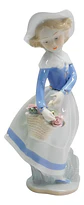 Estatuilla Dama Elegante  Porcelain Girl With Flower 30x16cm - Miniatura 1