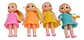 Juguete Niñas Muñeca Plástica Vestido Cabello  X4 Und - Miniatura 1