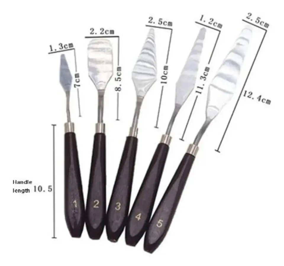 Juego Espátulas Pasteles Cuchillo Inoxidable Crema 4