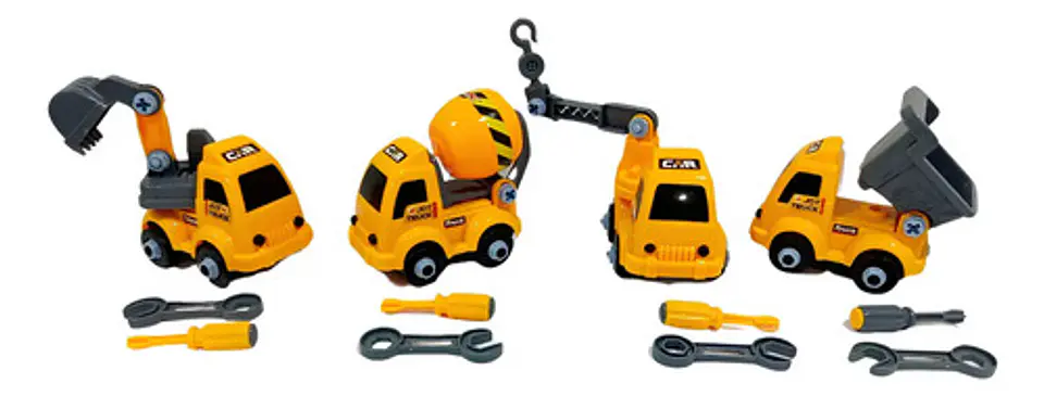 Kit Carros De Impulso De Construcción Armables Juguetes 1