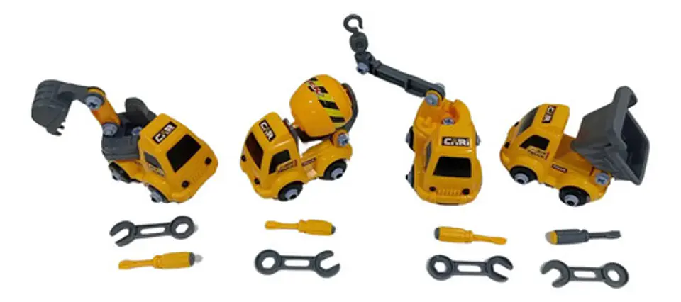 Kit Carros De Impulso De Construcción Armables Juguetes 2