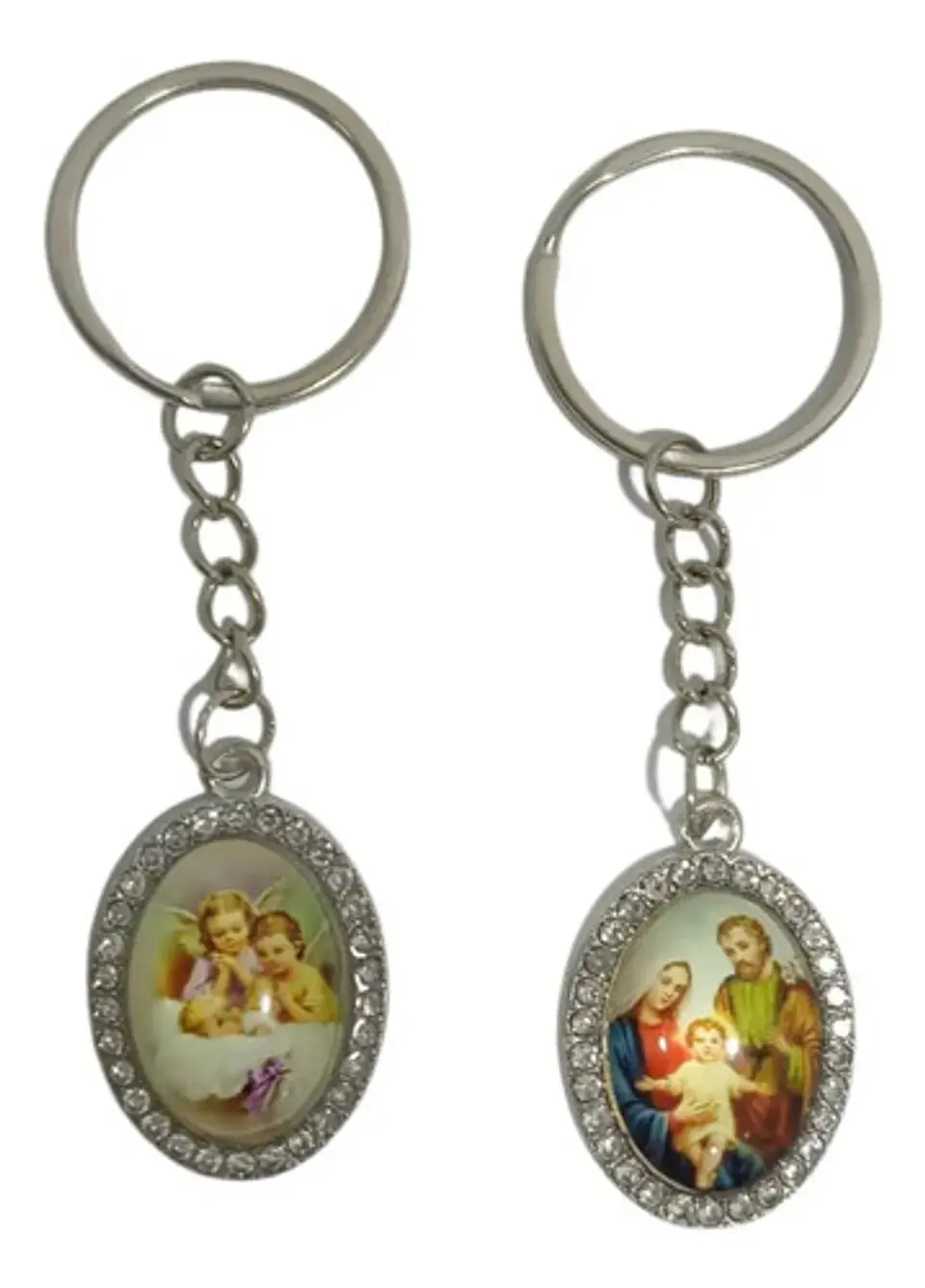 Llavero Metálico Sagrada Familia - San José -  Virgen X1und 1