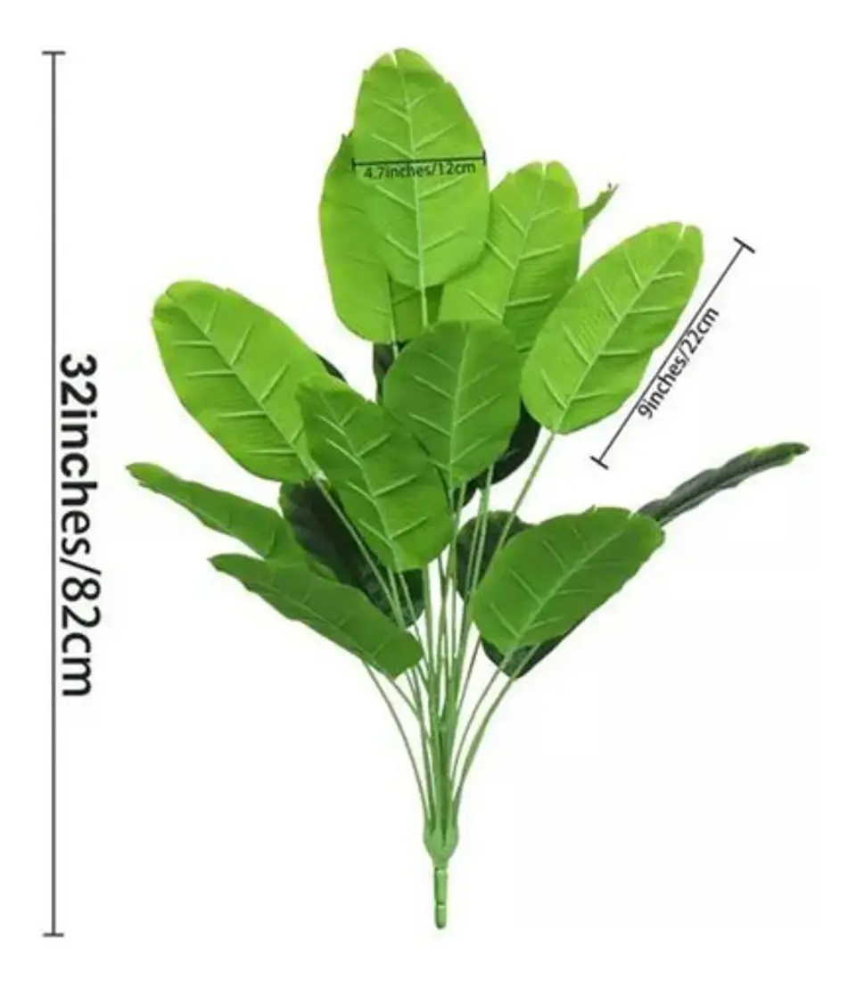 Plantas Artificiales De 80 Cm Alto, Hojas De Árbol 4