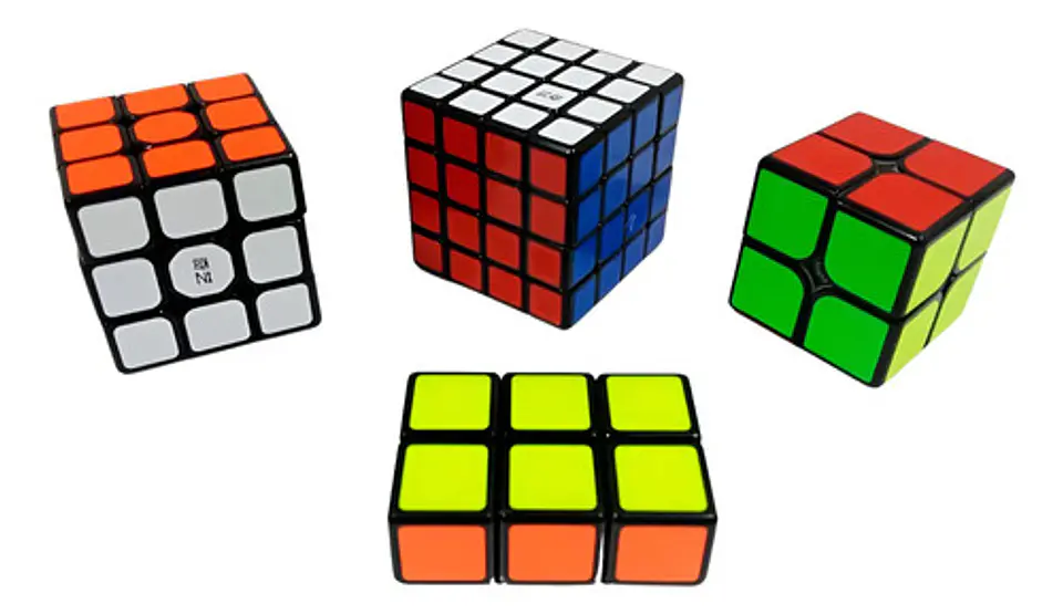 Cubo Profesional + 4 Cubos Rubik 2x2 - 3x3 - 3x2 - 4x4 1