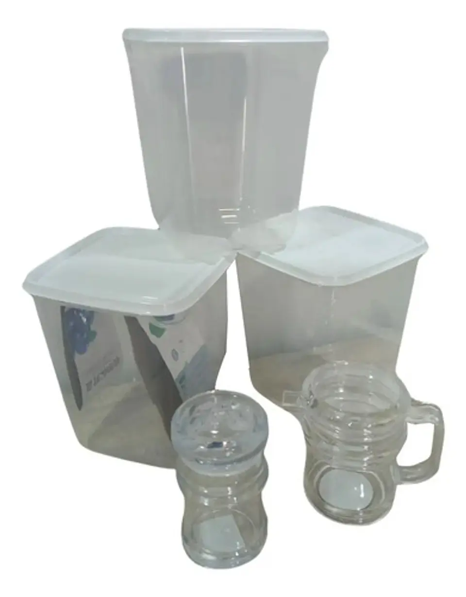 Kit Recipiente Empaque Organizador Alimentos Salero Aceitero 1