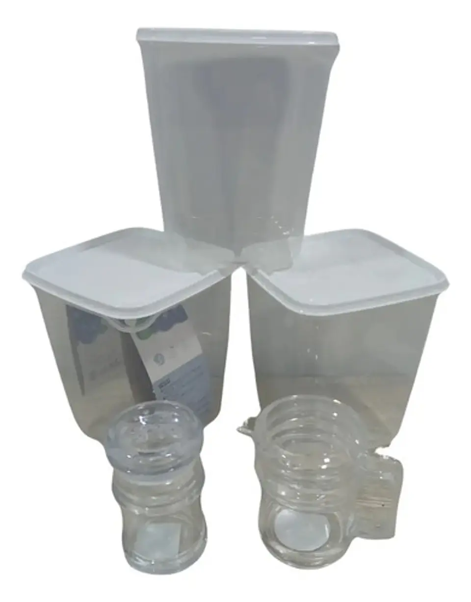 Kit Recipiente Empaque Organizador Alimentos Salero Aceitero 2