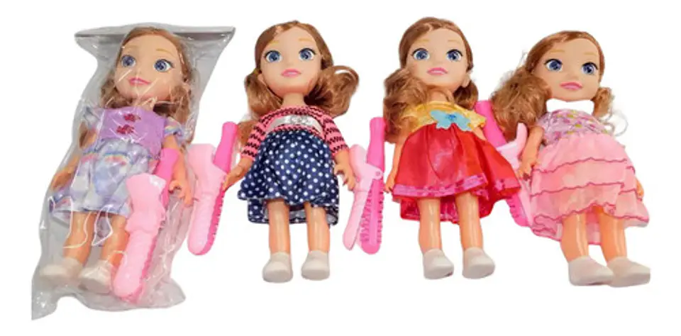 Juguete Niñas Muñeca Plástica X1und Cabello Peinar 1