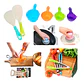 Kit Pelador Verduras Pinzas Cocina Cuchara Arrocera Esponjas - Miniatura 1