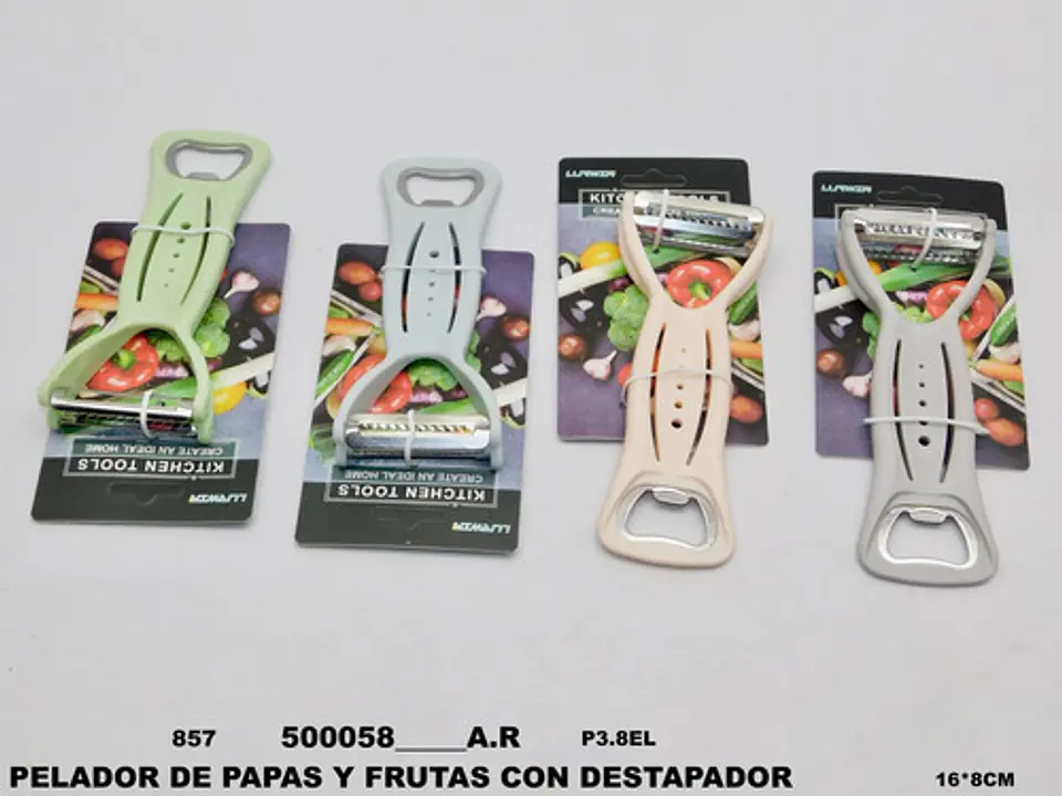 Kit Pelador Verduras Pinzas Cocina Cuchara Arrocera Esponjas 8