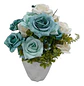 Rosas Florero Decoración Centro De Mesa Flores Artificiales - Miniatura 1