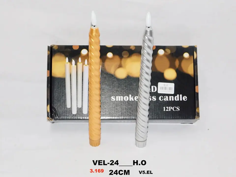 Kit Velas Con Candelabro  X 4und Led 3
