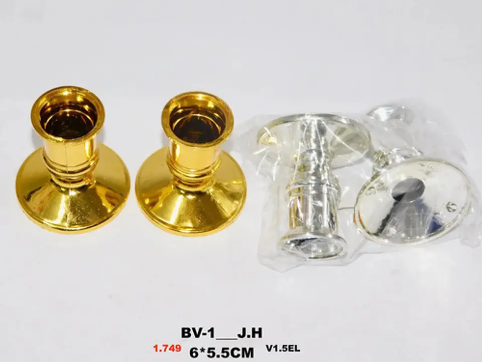 Kit Velas Con Candelabro  X 4und Led 4