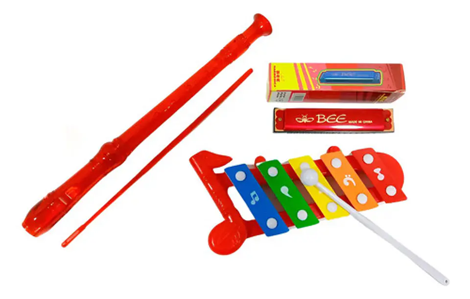 Kit Musical Xilófono Arcoíris 5 Notas Flauta Armónica 16 Cel 1