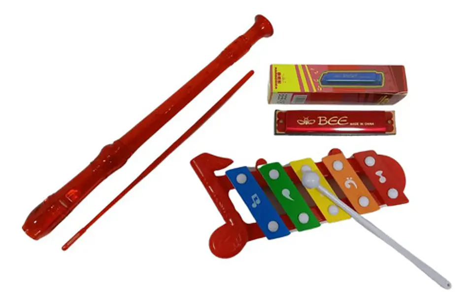 Kit Musical Xilófono Arcoíris 5 Notas Flauta Armónica 16 Cel 5