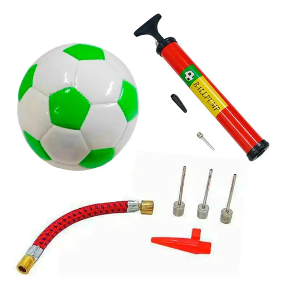 Kit Balón Mini #2 Manguera De Inflar Agujas Inflador Deporte 1
