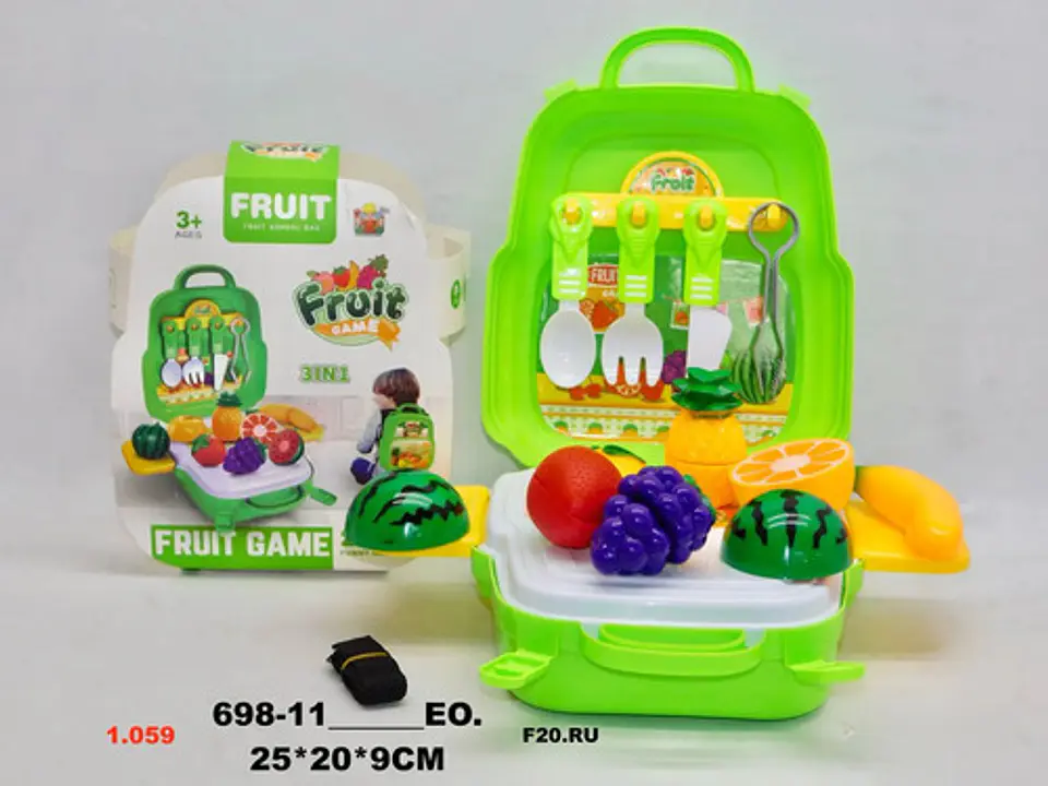 Maletín  Frutas Lonchera Juguete Niños Juego De Supermercado 3