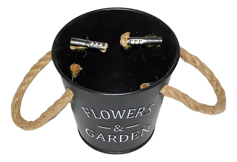 Matera Maceta Redonda Metal 10.5x10.5x10cm X1 Und Balde