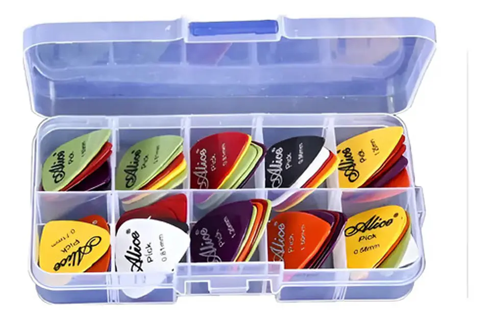 Set X 10 Uñas Picks Puas Alice Guitarra Surtido Sin Caja 1