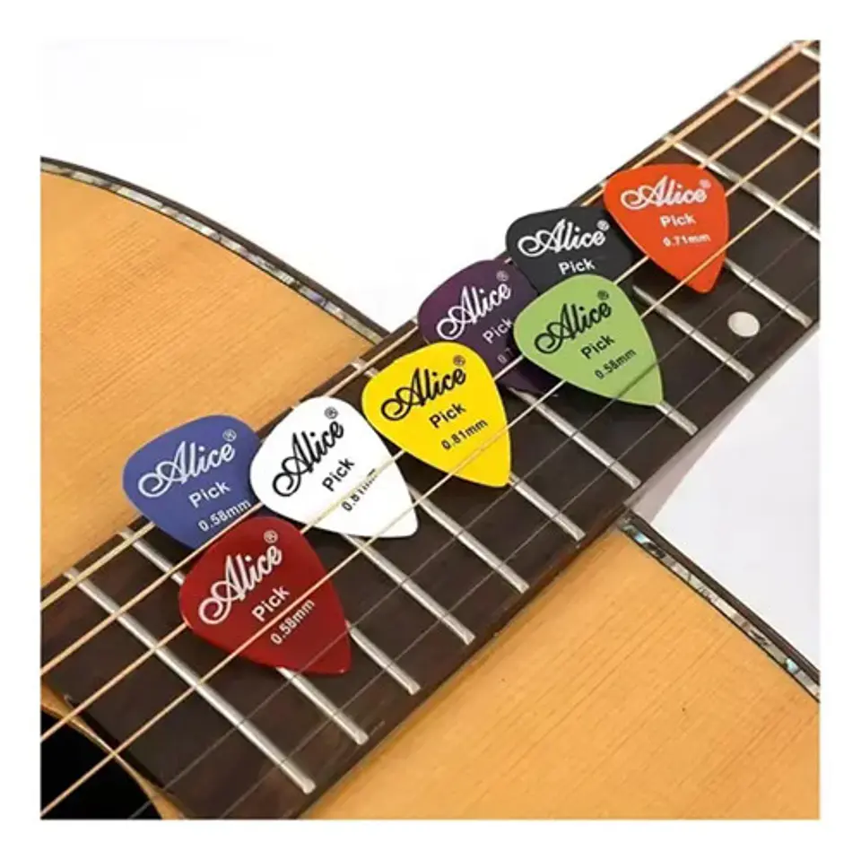 Set X 10 Uñas Picks Puas Alice Guitarra Surtido Sin Caja 2