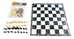 Ajedrez Plegable Fichas Madera Tablero Plástico 25cm Travel - Miniatura 1
