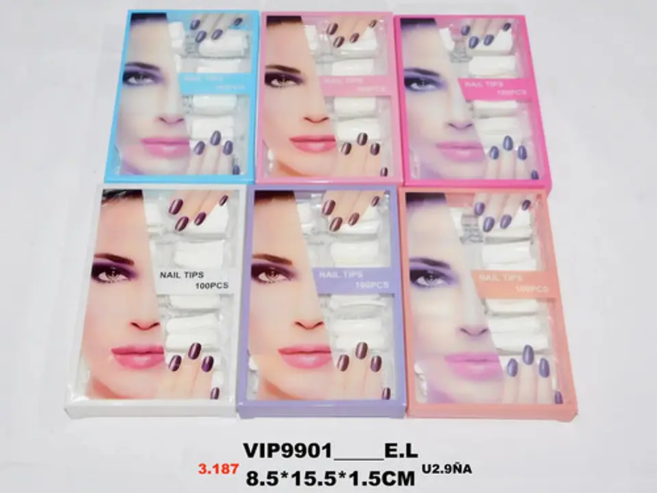 Uñas Artificiales Acrílico Francesa Natural Manicura X100 3